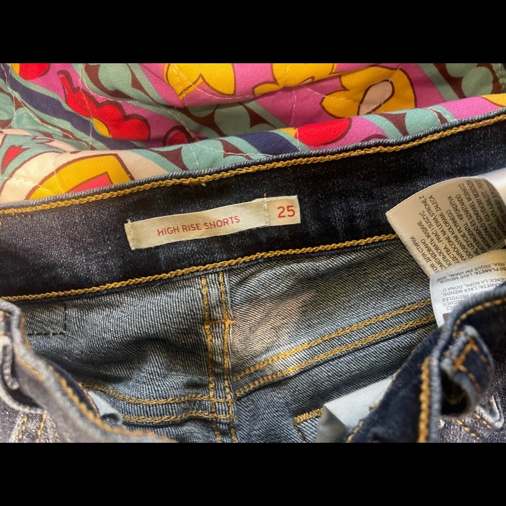 Levi’s high waisted jean shorts